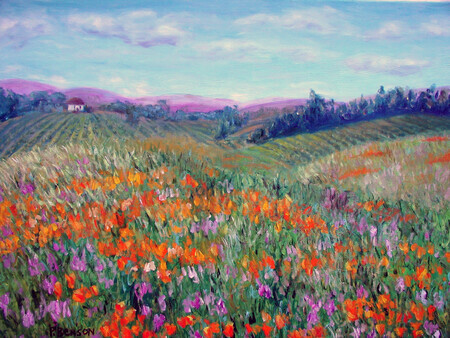 Poppies and Lupine